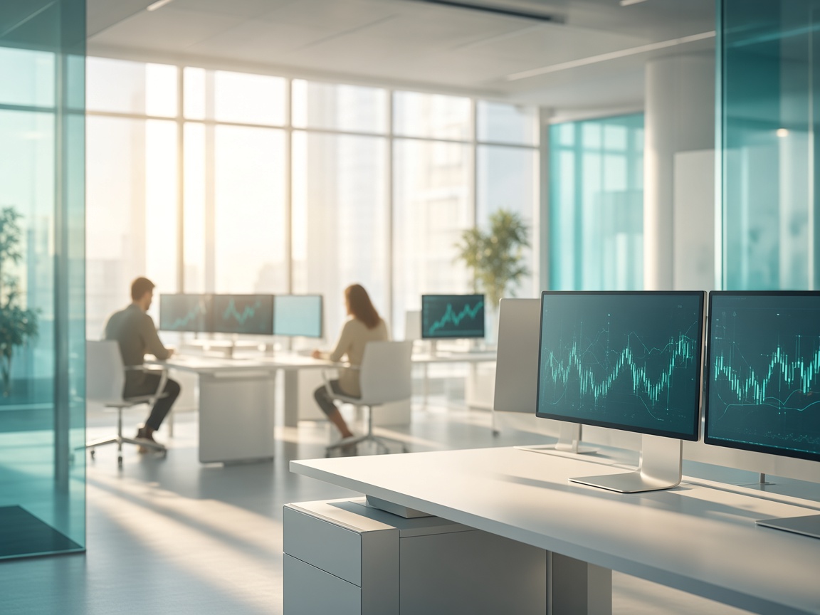 I team prodotto e supporto di Ardito Scambiatura collaborano in un ufficio moderno e luminoso